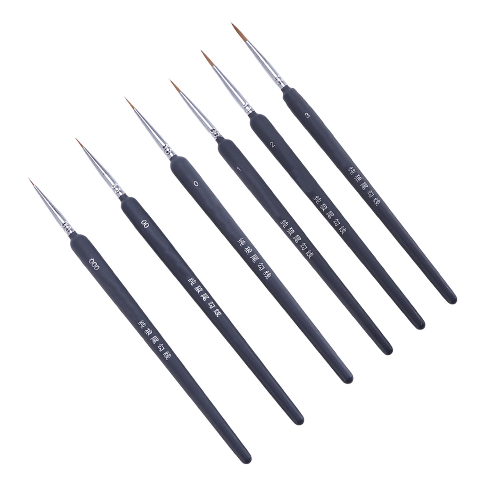 PLAFOPE Pinceles de Acuarela Pelo de Comadreja 6 Piezas para Artistas Portátiles Colores para Pintar Pintura al Óleo y Acrílica Detalle Fino Uso Escolar y Artístico Diario