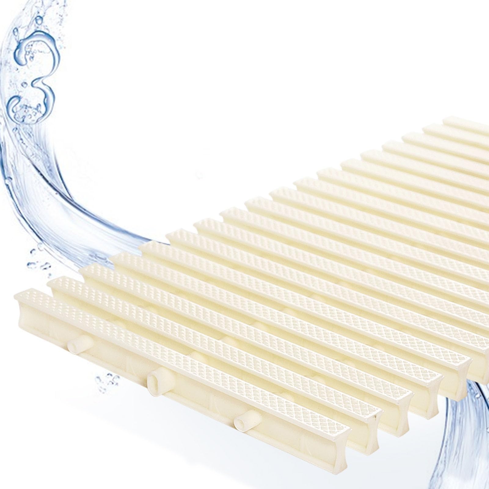 GLDYTVF 5-Pack 25x100CM Swimming Pool Drain Grate Cover - Three-Hole Channel Grating for Driveway, Patio & Deck - Ideal for Commercial & Residential Applications