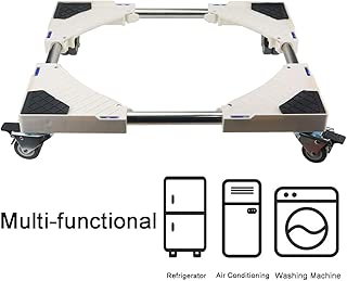 Ogrmar Adjustable Multifunctional Movable Base/Universal Machine Carriage/Telescopic Furniture Dolly Roller with 8 Locking Rubber Swivel Wheels for Dryer Washing Machine and Refrigerator - coolthings.us