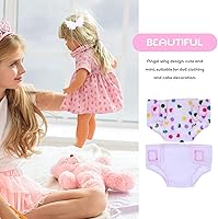Vista 6 de STOBOK 2 pañales para muñecas, ropa interior ajustable para muñecas de 14 a 18 pulgadas, muñecas americanas, accesorios de ropa para muñecas