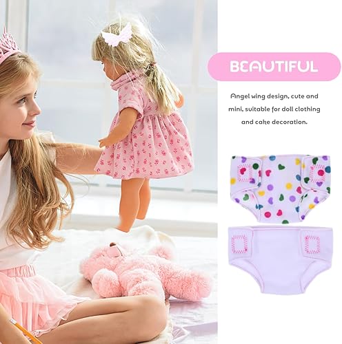 Miniatura 6 de STOBOK 2 pañales para muñecas ropa interior ajustable para muñecas de bebé de 14 a 18 pulgadas muñeca americana accesorios de ropa de muñeca