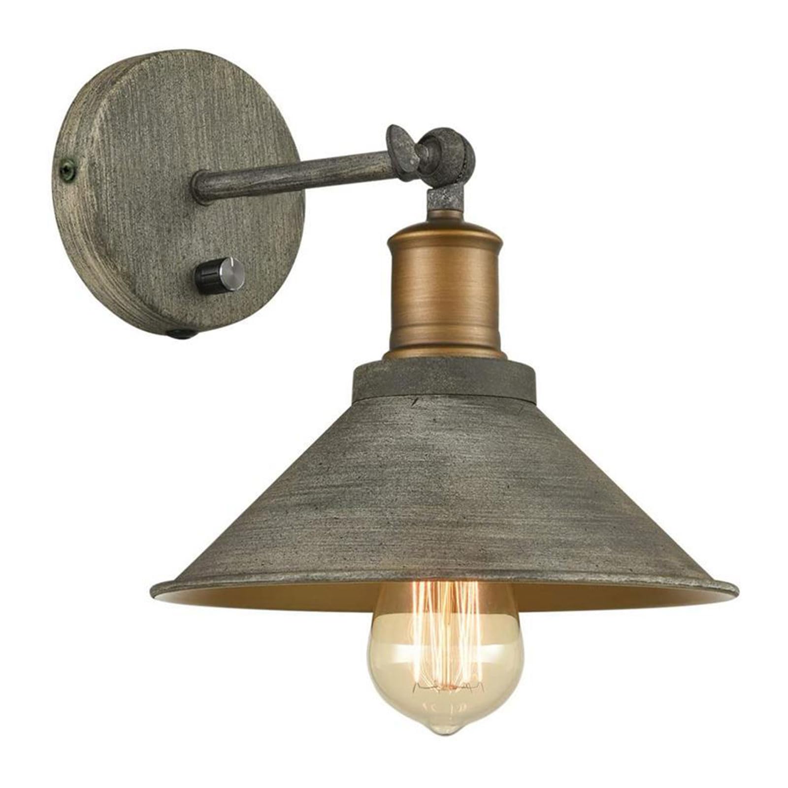 SXSCARKX Industrial Wall Mounted Sconce Bathroom Vanity Light Fixtures - Indoor Lamp with Metal Shade