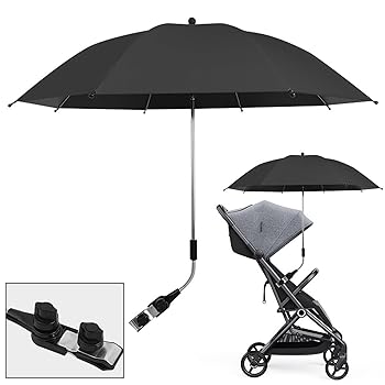 Ombrellino Universale Per Passeggino - 95 Cm, Protezione UV50+, Regolabile 360°, Per Neonati - Foto 11
