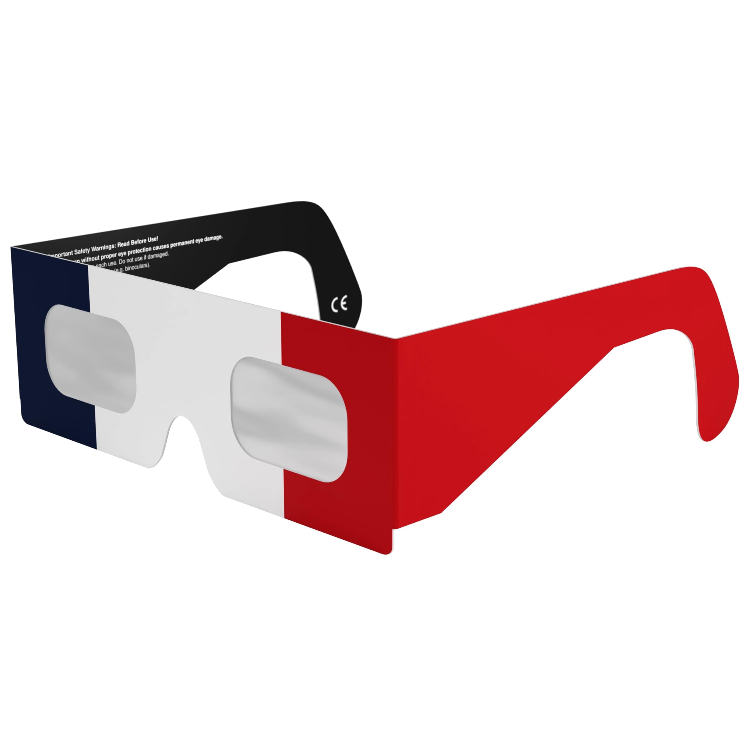 Solar Eclipse Glasses ISO 12312-2 CE Certified | Safe Solar Viewing Glasses UK | Paper Cardboard Frame | Total Solar Eclipse August 2026 | Made in EU | 1 Pack | FR โ image 1