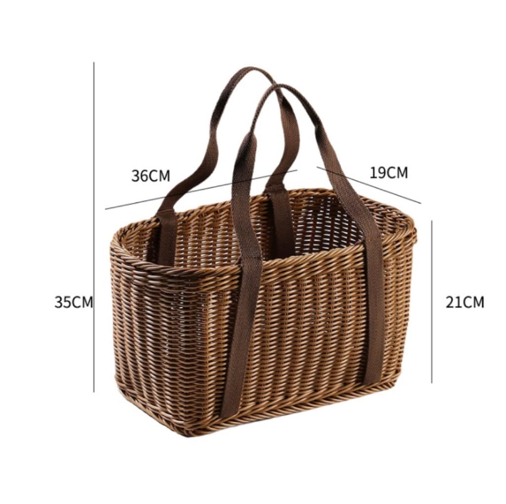Koszyk Piknikowy Woven Storage Box Bag Z Uchwytem Kosz Piknikowy Kuchenny Na Chleb Plenerowy