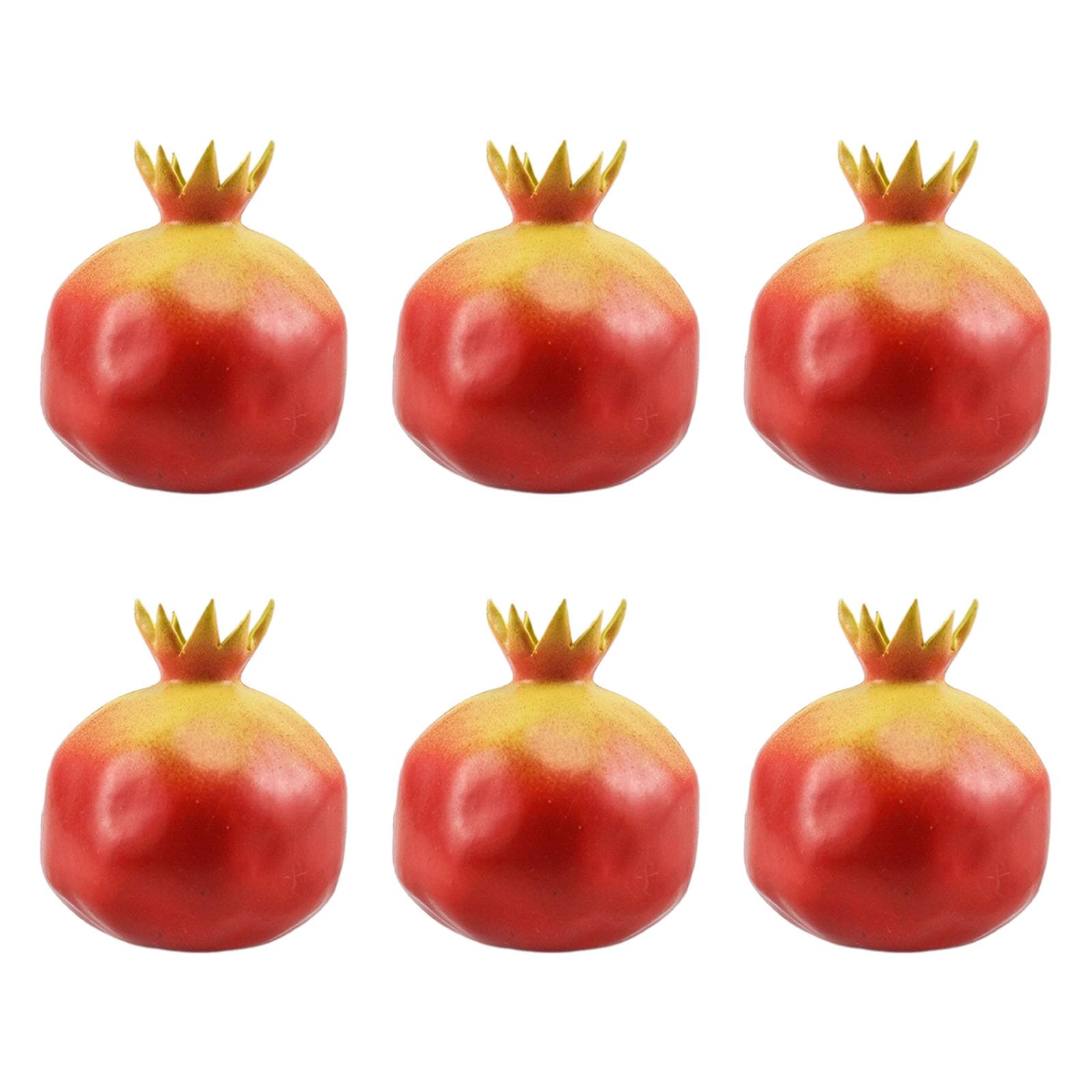 Kalttoy Pomegranate 6Pcs Artificial Friut Realistic Fake Fruit Simulation Fruit Props Photography Props, 24 Kind Of Dining