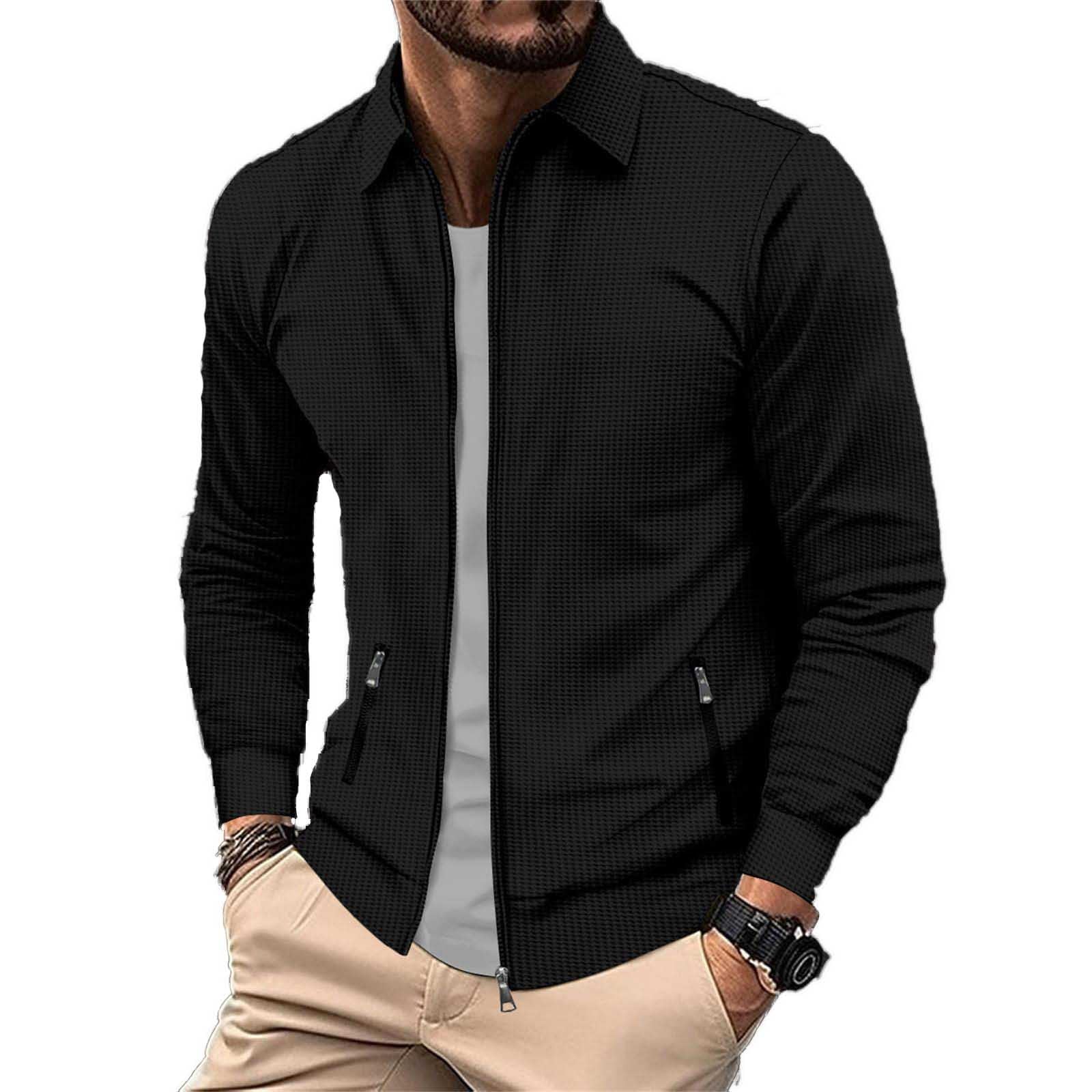 Veste Homme Habillé Été Léger pour Printemps mi Saison Été Zippée d'Extérieur Veste Aviateur Fines Baseball Décontracté Résistante à Col Montant Jacket Automne Sport