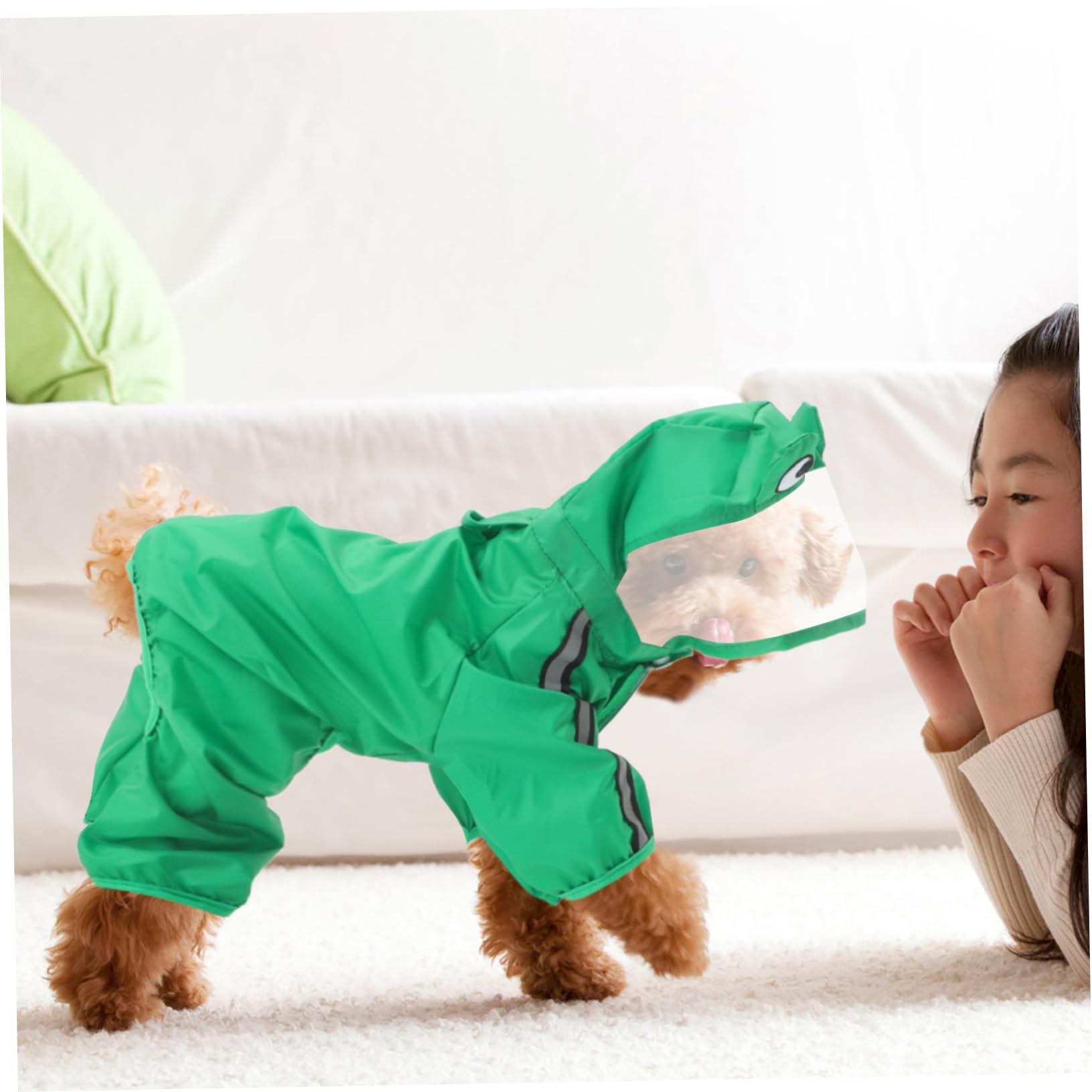 KESYOO Dog Raincoat for Outdoor Use Quick Drying Puppy Rain Jacket with Hood Lightweight Dog Clothing for Stylish Protection Against Rain