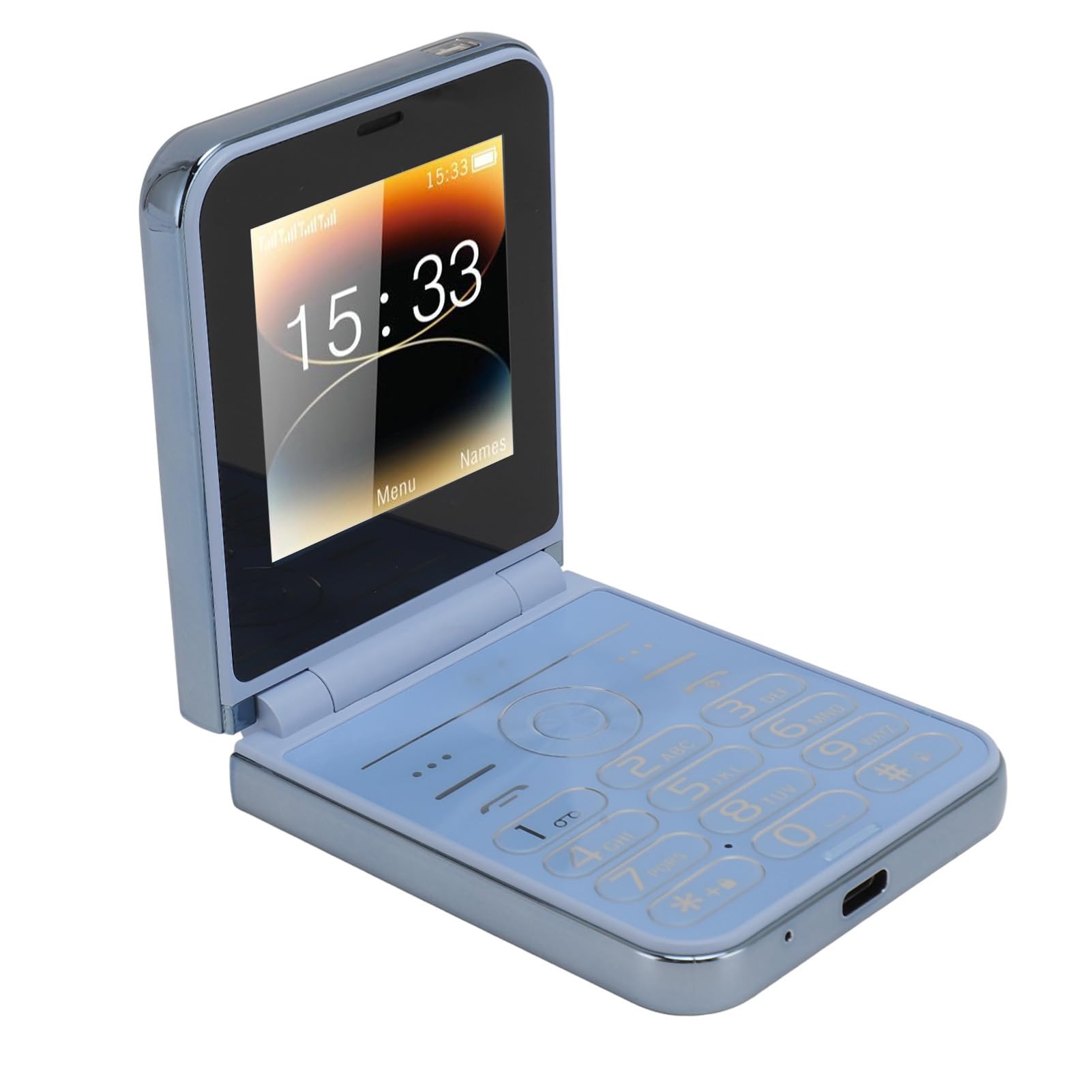 Bewinner Teléfono con Tapa Desbloqueado 2G para Mayores, Móvil con Botones Grandes y 4 SIM en Espera, Pantalla 2.6 Pulgadas (Azul)