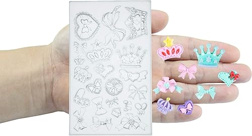 Miniatura 6 de Surtido de moldes de silicona con forma de corazón y corona, para decoración de tartas Sugarcraft, fondant, resina, arcilla polimérica, fundición de