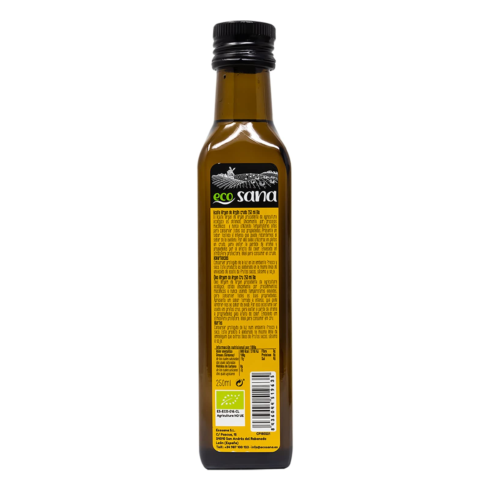 ACEITE ARGAN CRUDO BIO 250ML ECOSANA
