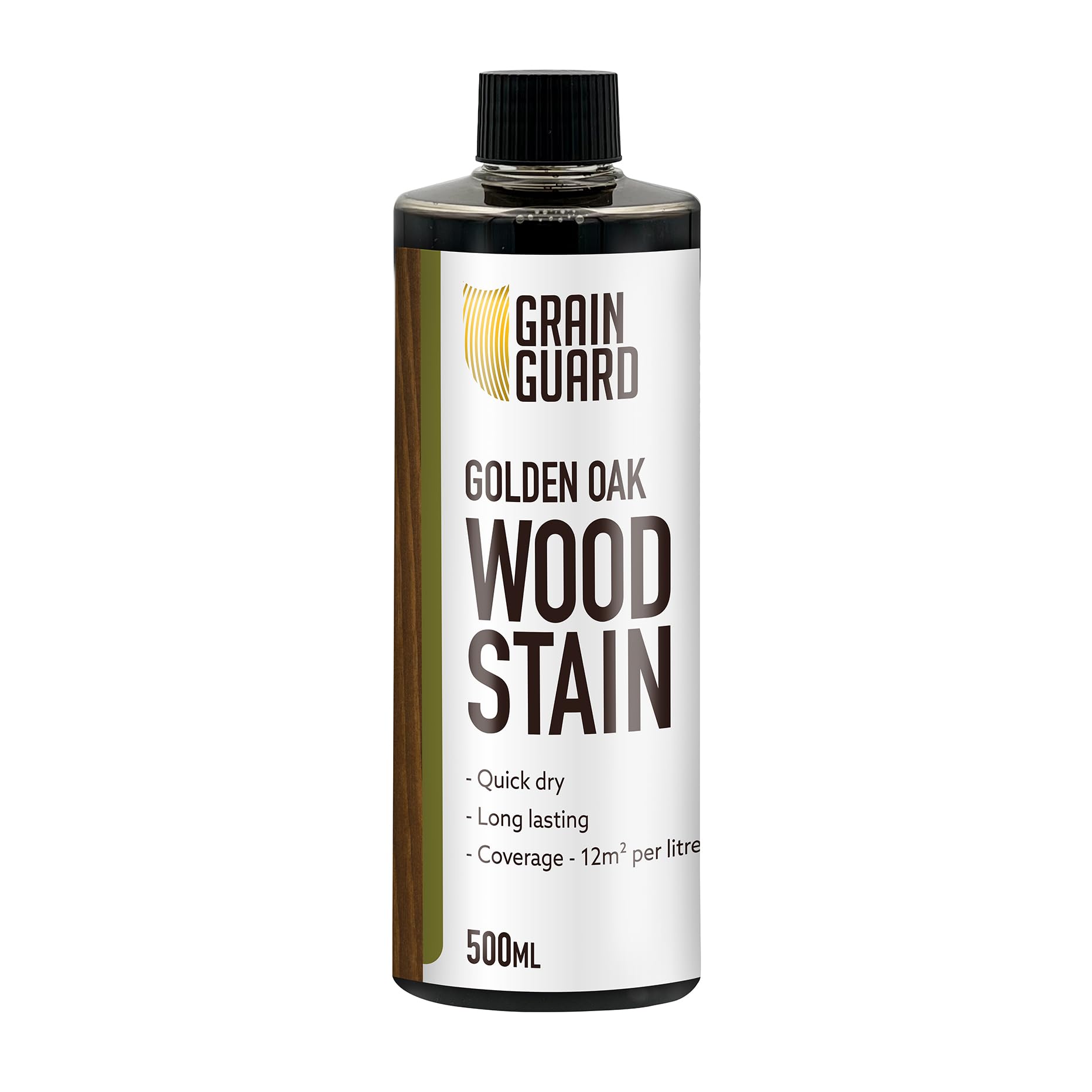 GRAIN GUARD Wood Stain Water Based | Golden Oak | 500ml | Interior Furniture Stain | Light & Dark Stains | Eco-Friendly & Non-Toxic Wood Dye | Easy Application | Quick Dry & Low Odour