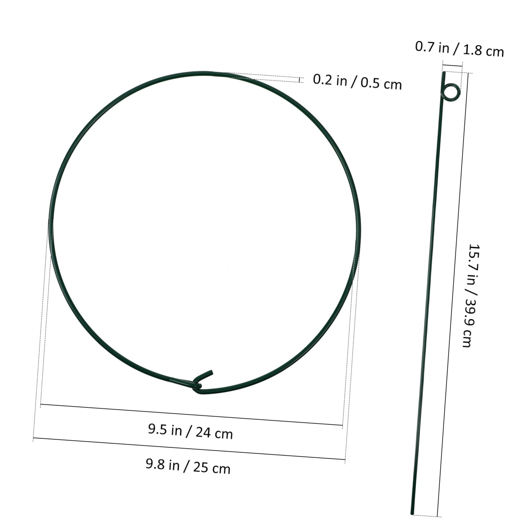 Lot De 3 Tuteurs De Jardin Vert pour Plantes Grimpantes 25/40 Cm, Treillis De Support Robuste en Fer Revêtement Esthétique, Cages à Pivoines Polyvalentes pour Extérieur Et Intérieur