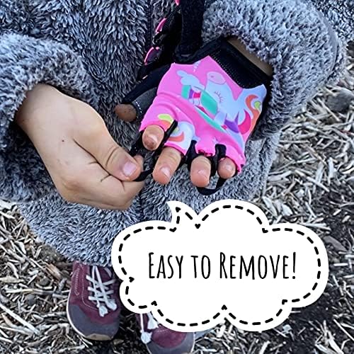 Miniatura 5 de ZippyRooz Guantes de bicicleta para niños pequeños y pequeños para bicicletas de equilibrio y pedales para edades de 1 a 8 años. 8 diseños para