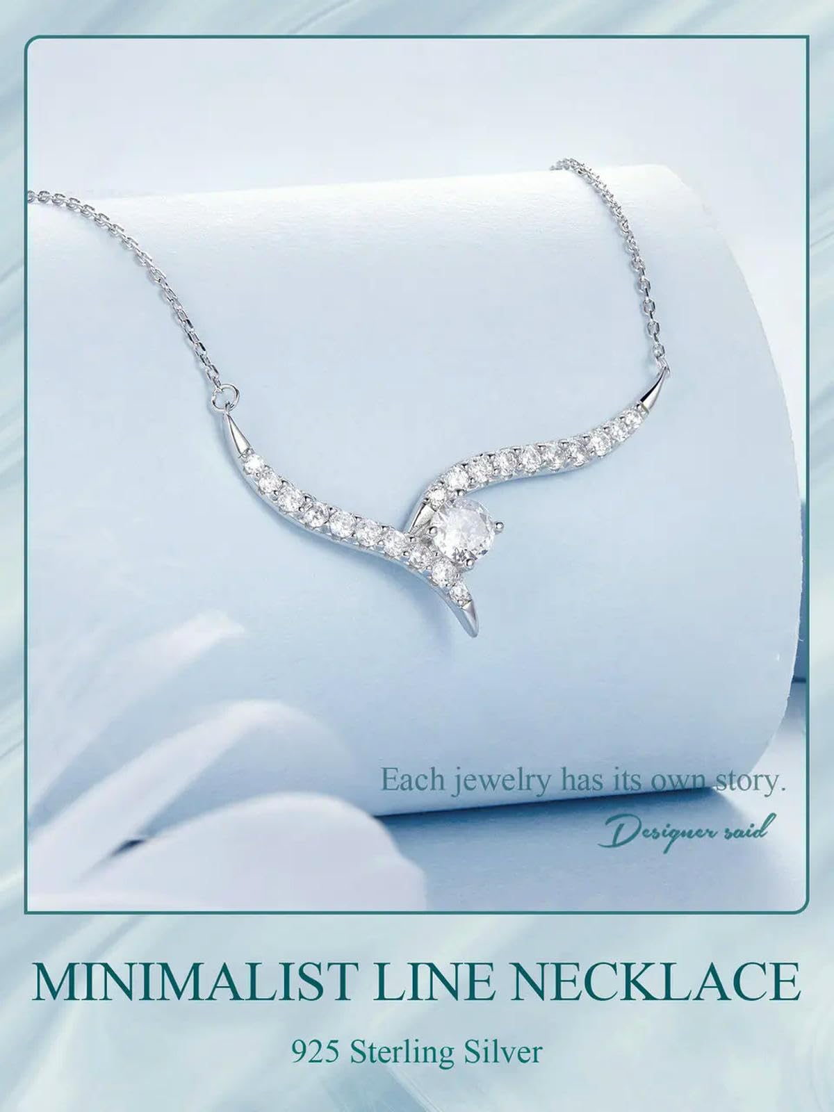 Collana Minimalista In Argento Sterling 925 Per Donna, Ciondolo Delicato In Oro, Regalo Di Gioielli