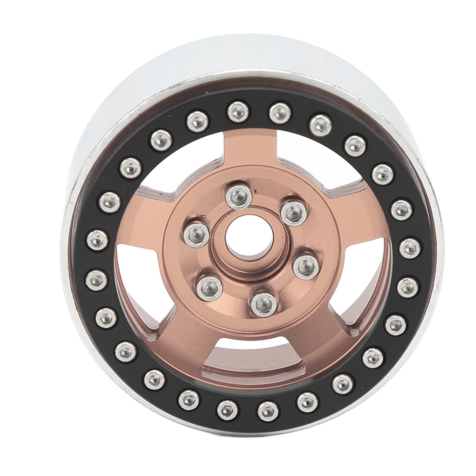 Cerchi per auto RC da 1,9 pollici in lega di alluminio premium con Beadlock per SCX10 MST 1/10 RC Car, 4 pezzi, resistenti, leggeri, lavorati a CNC. (Bronzo)