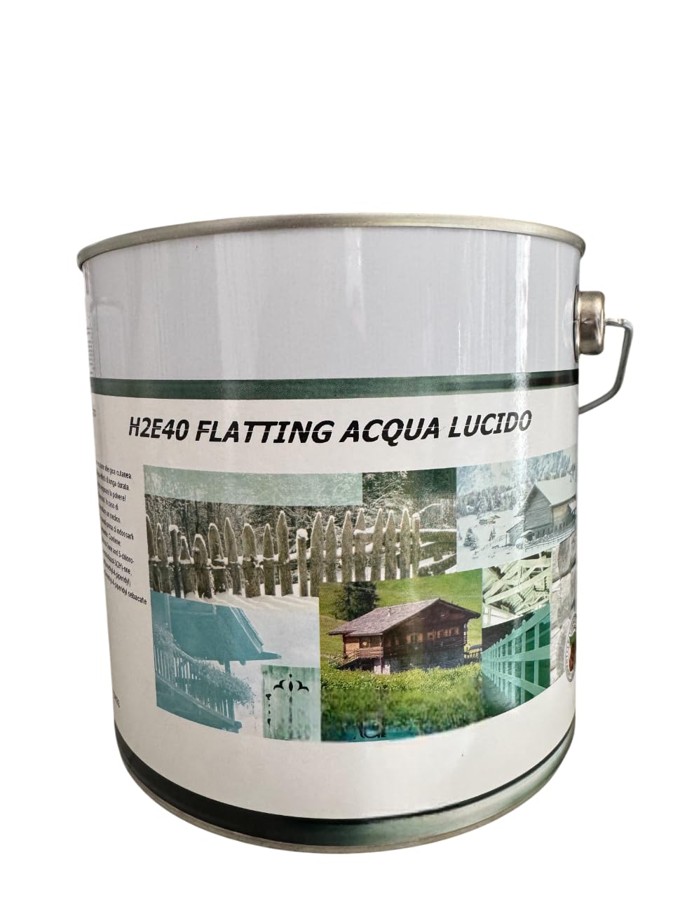 Flatting all’Acqua per Legno Esterno | Finitura Lucida/Satinata Protettiva | Resistente agli Agenti Atmosferici | Formato 750ml / 2,5 l (Lucida, 2,5 Lt.)