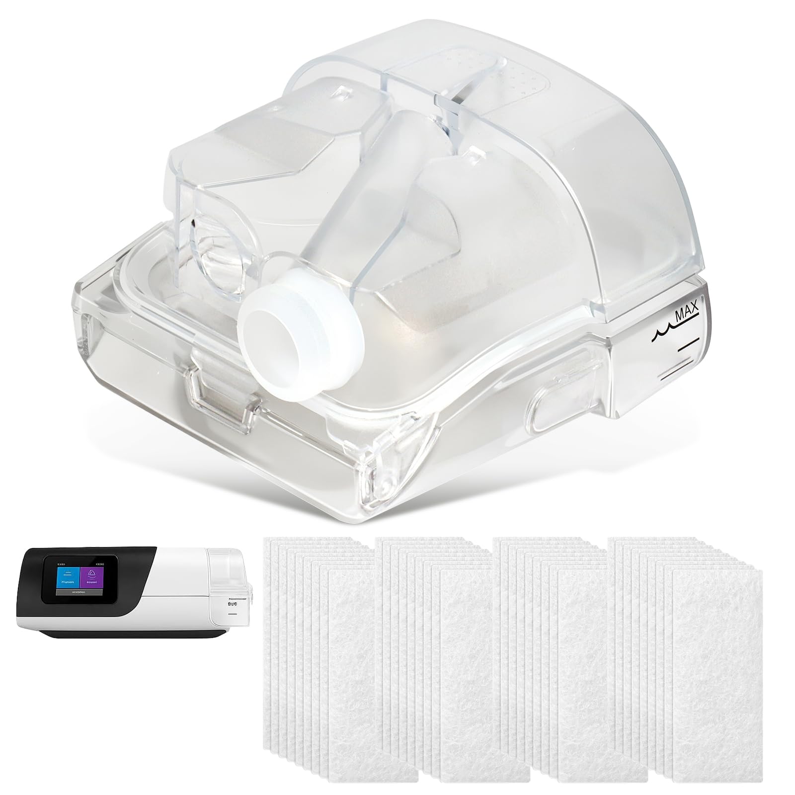 Photo 1 of YONCOZY Water Chamber for AirSense 11 & AirCurve 11, Replacement Water Tank with 24 Packs AirSense 11 Filters, Reliable Seal & Easy Install S11 CPAP Supplies