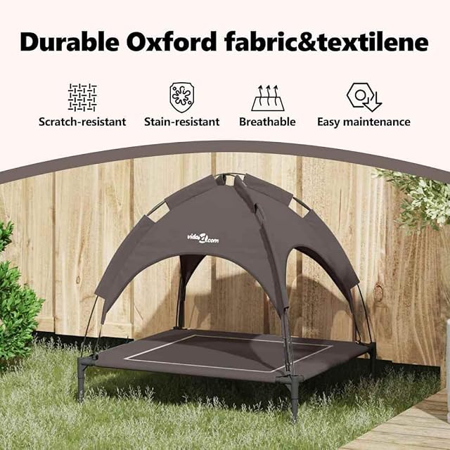 Foto 5 de 8 de vidaXL Cama para Perro 71 x 64 x 71 cm Acero Marrón