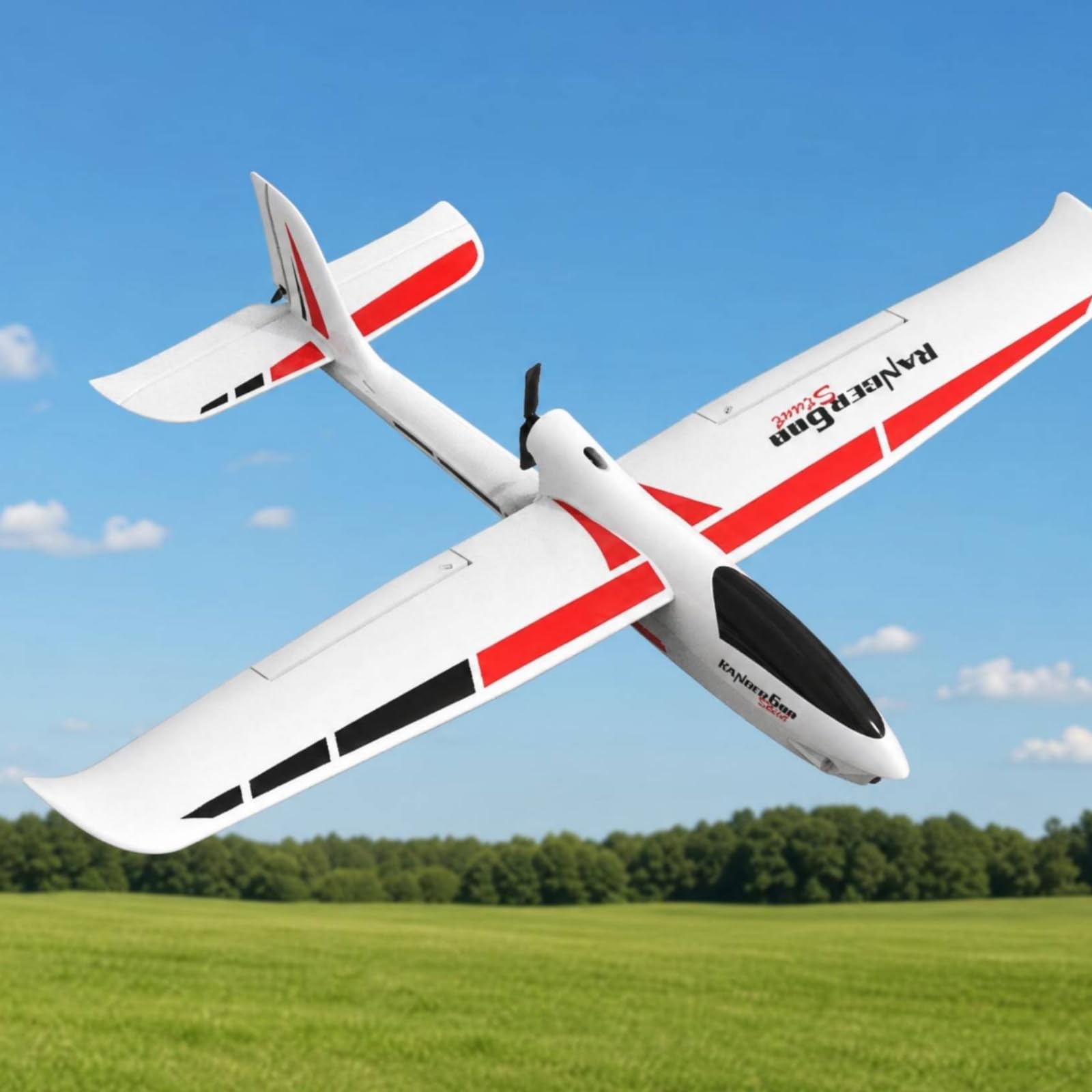 3 velocità Profilo Alare Lunghe Aereo Riocomandato Aeromodello Aereo Rc per Principianti, Bianco