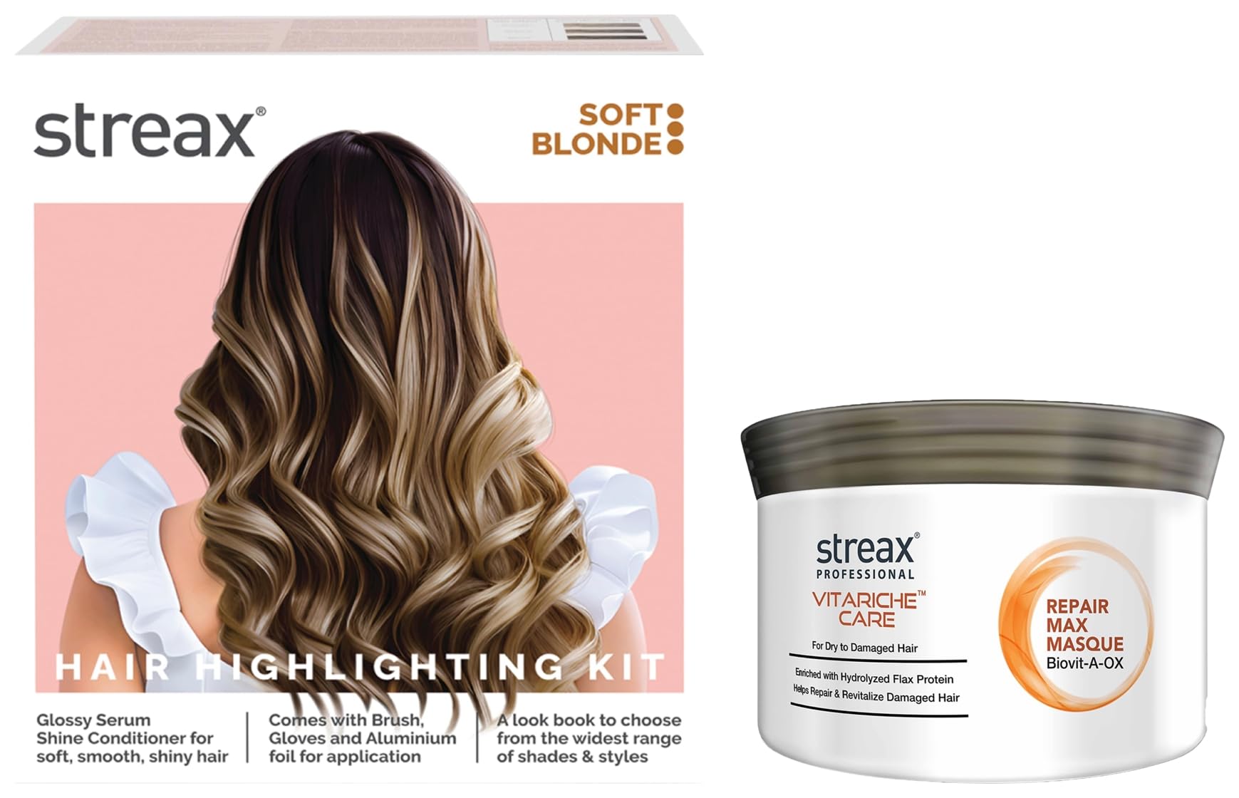 Vitariche Care Smooth and Shine Hair Mask For Women Hair Colour Highlight Kit | Blonde Hair Colour, Soft Blonde - Pack of 1