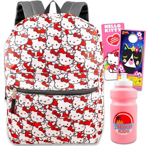 Sac à dos Hello Kitty école ensemble scolaire avec poche avant et gourde
