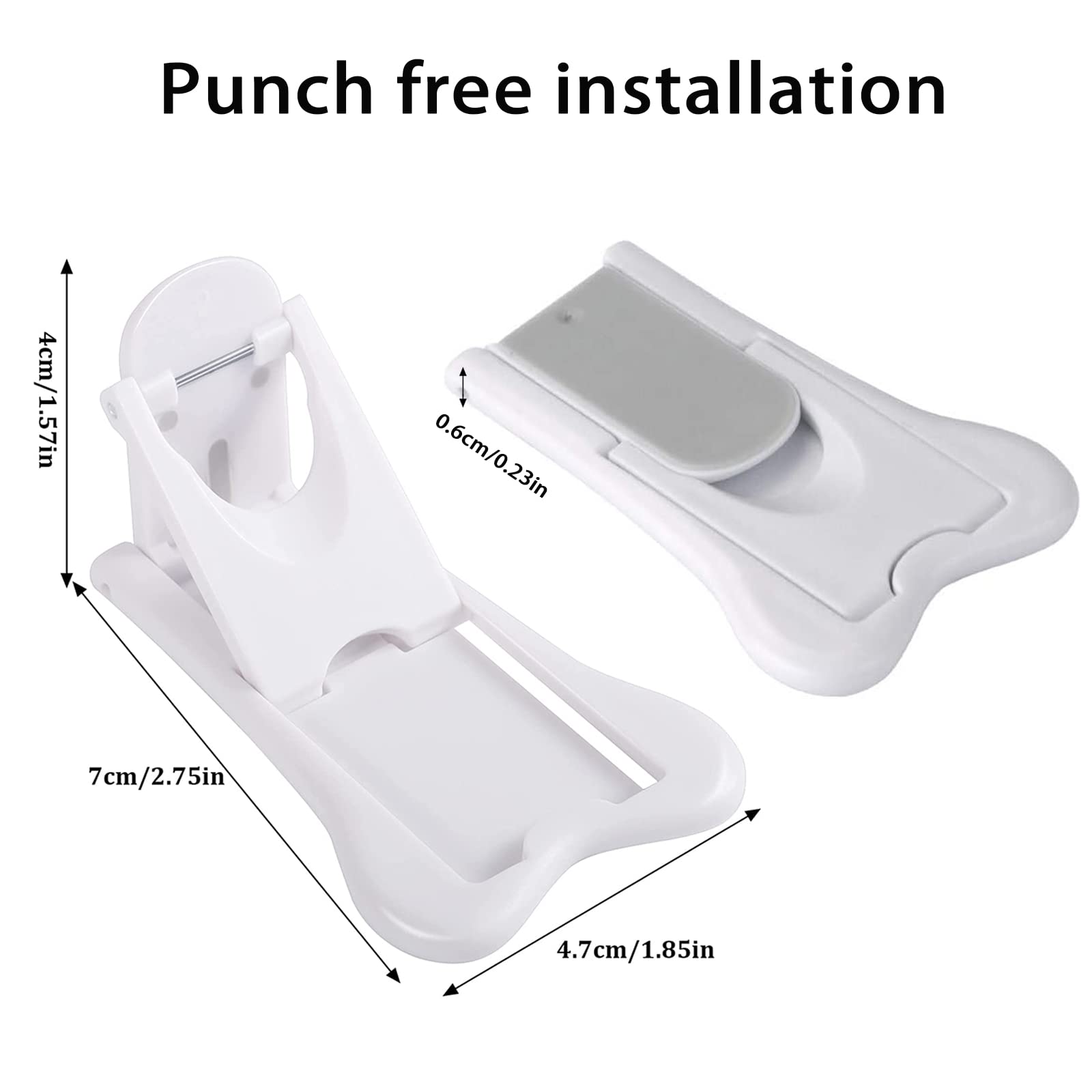 4 PCS Bloc Porte Securite Bebe, Bloque Porte Coulissante Verrouillage de Sécurité Auto-adhésif Sans Percer Bloque Fenetre Securite Enfant pour Porte Coulissante Armoire Placard Fenêtre