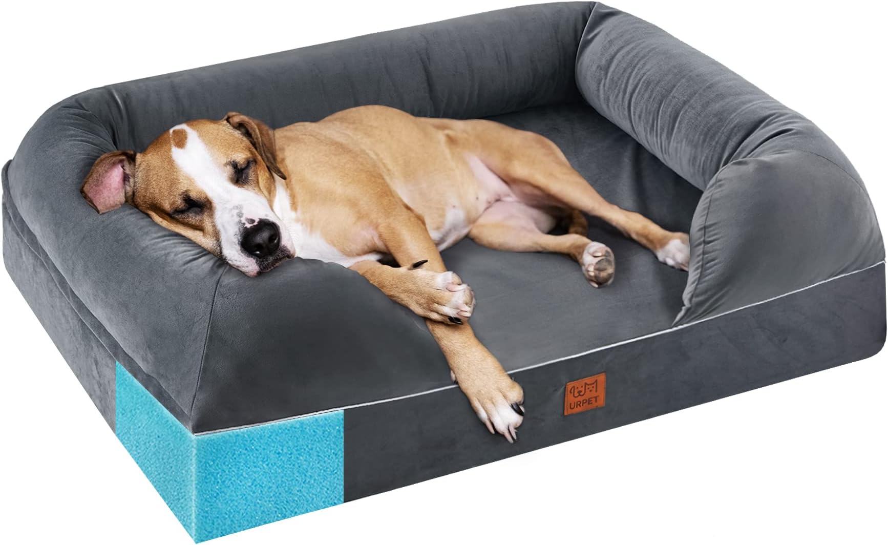 URPET Orthopedic Dog Bed Memory Foam Dog Beds for Large,Extra Large and