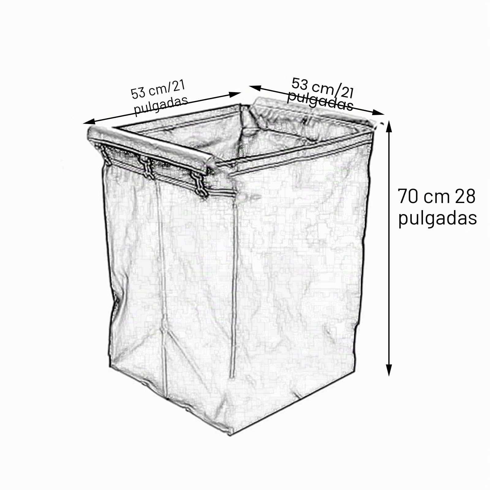 Bolsa de Repuesto para Carrito de Lavandería, Bolsa de Forro Impermeable Extraíble, Bolsas de Almacenamiento de Tela Oxford para Carrito de Lavandería Comercial y Carrito de Cesta(Blue)