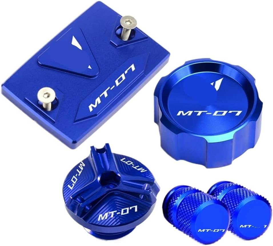 Motorcycle Oil Filler Caps, Front Rear brake Fluid Reservoir Cover oil filler Cap tire valve cap For Ya&maha MT07 MT 07 FZ07 2015-2020 2021 2022 2023