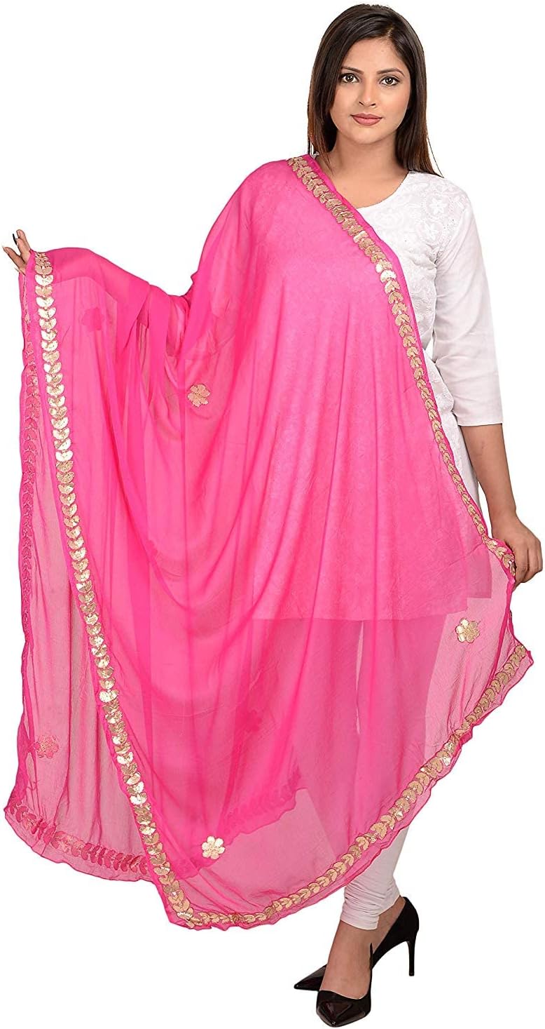 APRATIM Women's weaving Bandhani Chiffon Dupatta