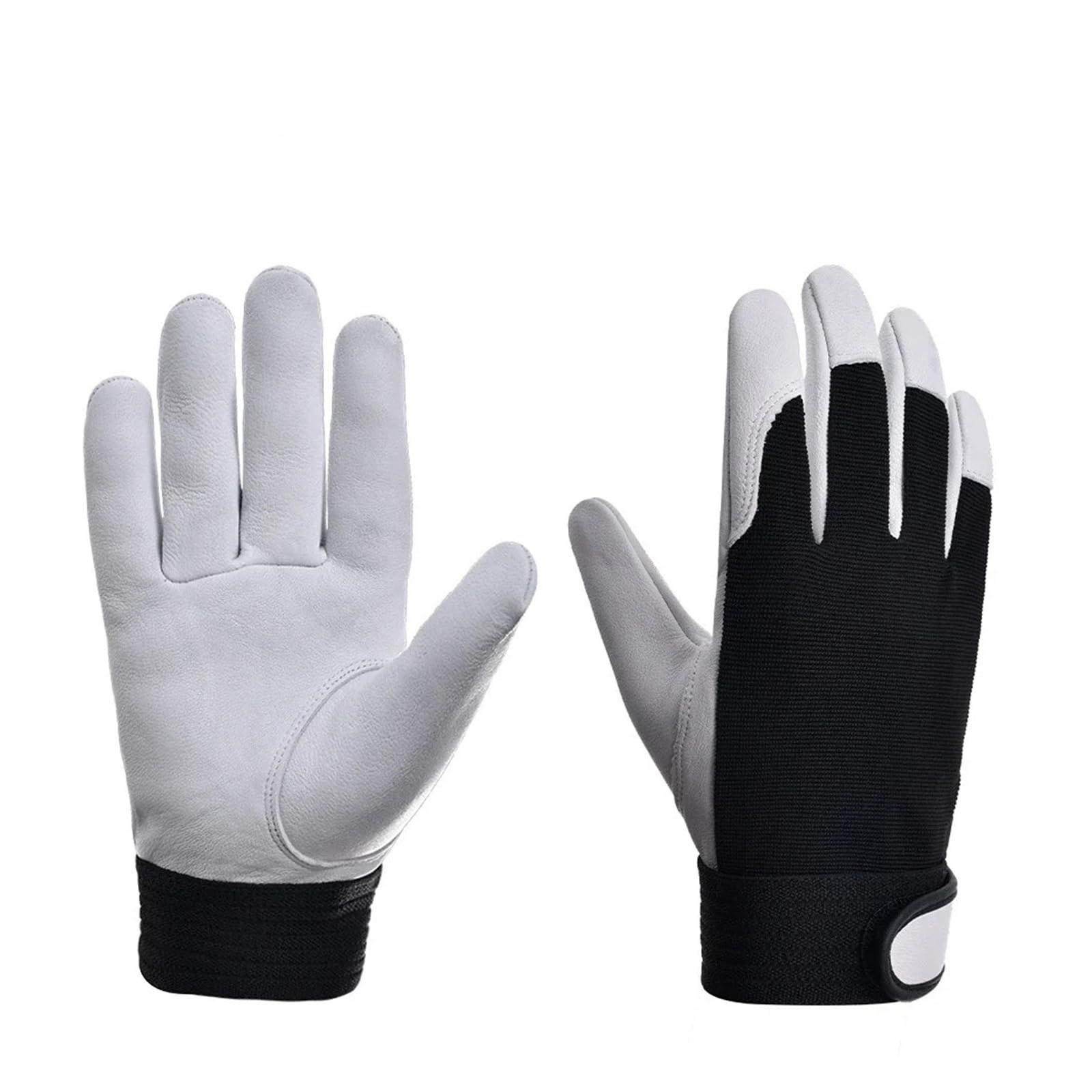 Guantes de trabajo de soldadura, Guantes de trabajo for soldar de piel de vacuno, multicolor, varios tamaños(Grijs,XXL)
