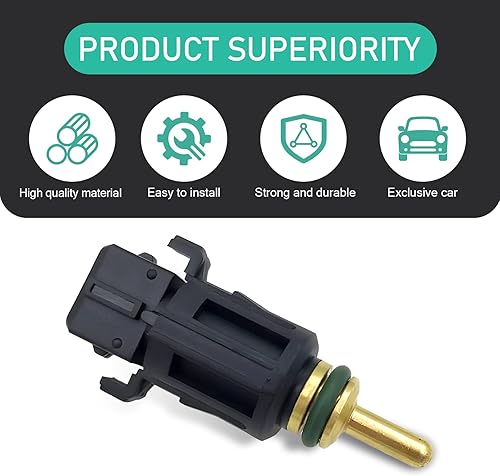 Miniatura 3 de 1 manguera de radiador de automóvil, sensor de temperatura del refrigerante, sensor de temperatura del agua duradero, piezas de repuesto #1433077