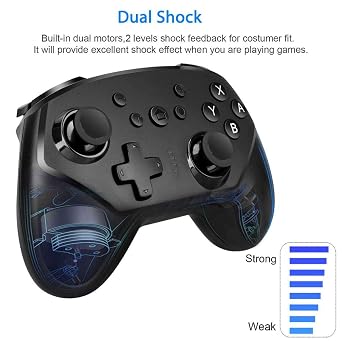 TNE - Switch Lite Wireless Pro Controller | For Classic Nintendo Switch 2017 & Switch Lite 2019 Portable Gaming System | Auto Turbo Function | Also Wireless on Android or Wired on PC & PS3 (Black)