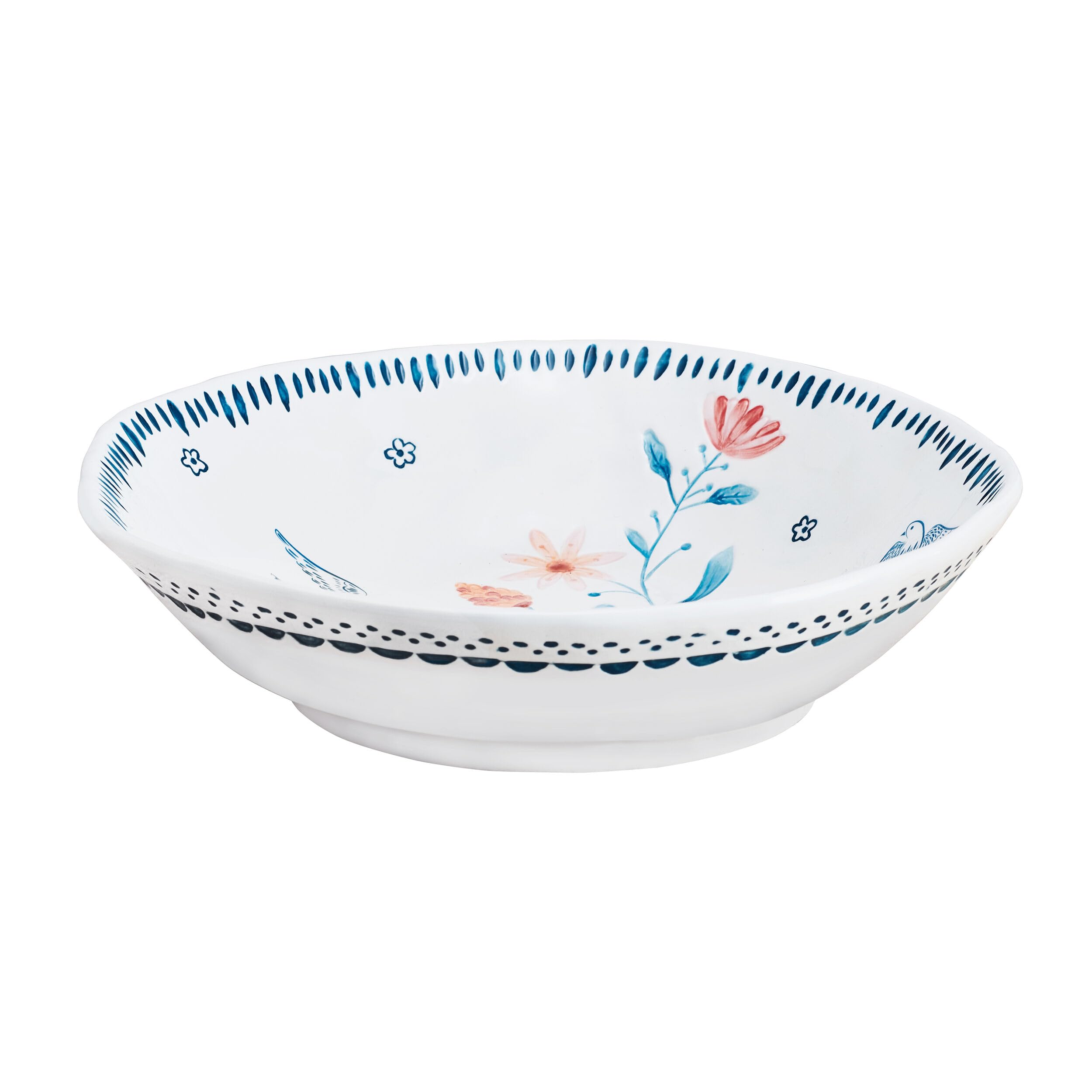 Fitz and Floyd Gracie Serving Bowl, White, 10 Inch
