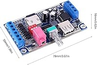 Vista 2 de DONGKER Módulo de reproducción de voz MY-F1090, módulo de voz de música DC 12V-24V con ajustador de volumen y una placa de reproducción de sonido