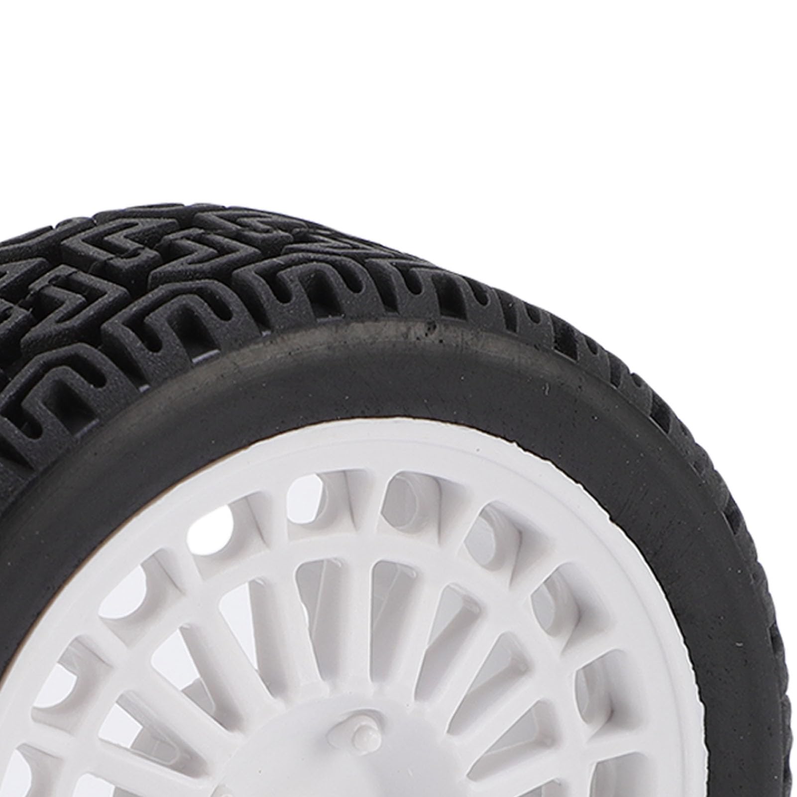 HUIOP Pneus de Voiture de Rallye RC de 70 Mm, Plastique Léger et Robuste, Traction Supérieure, Installation Facile, Pneus de Voiture 1/10 RC avec stabilité Antidérapante, Jante de Roue