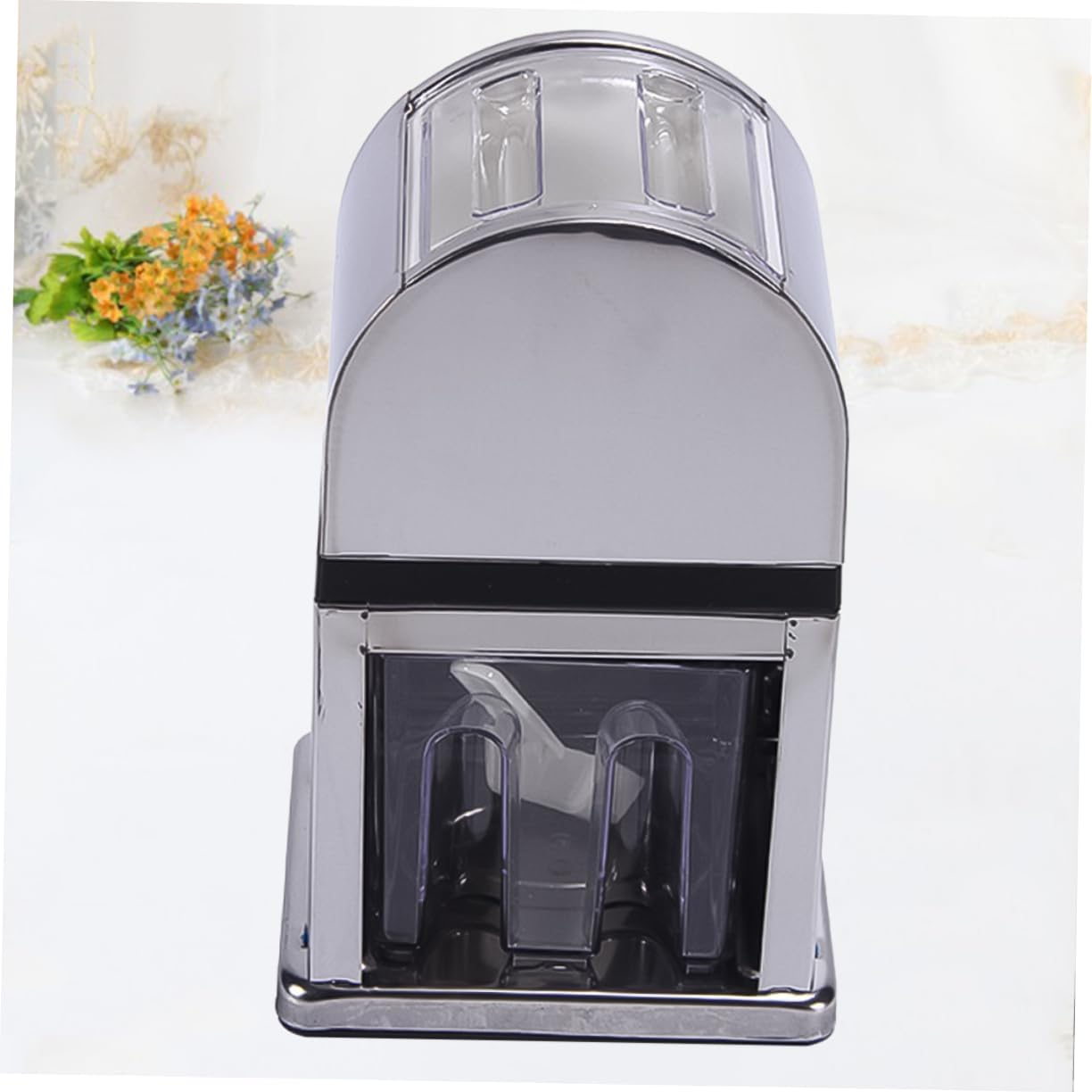 Hand Crank Ice Shaver Mini Ice Crusher Machine Manual Stainless Steel Compact for