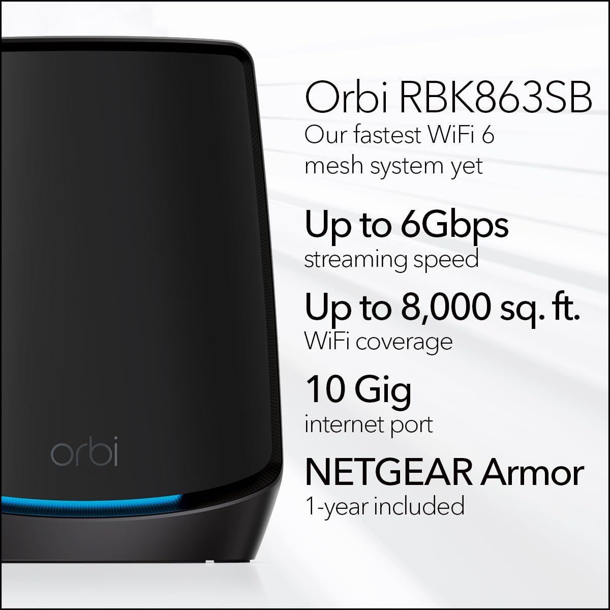 Amazon.com: NETGEAR Orbi Tri-Band WiFi 6 Mesh System (RBK863SB