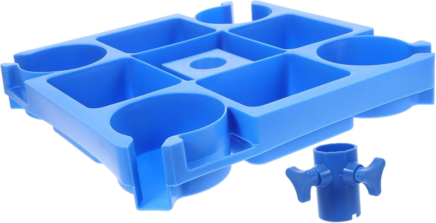 Oversized Beach Chair Cup Holder Snack Compartments Phone Slots for Outdoor Patio Pool