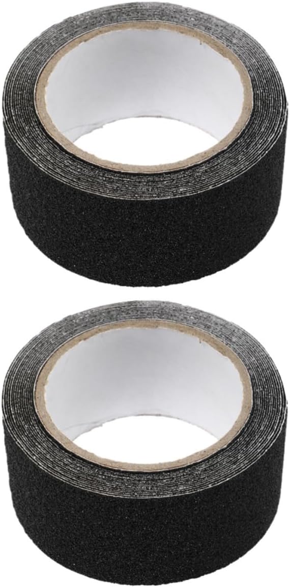 PVC Anti Slip Grip Tape Black 2 Rolls for Floors and Showers