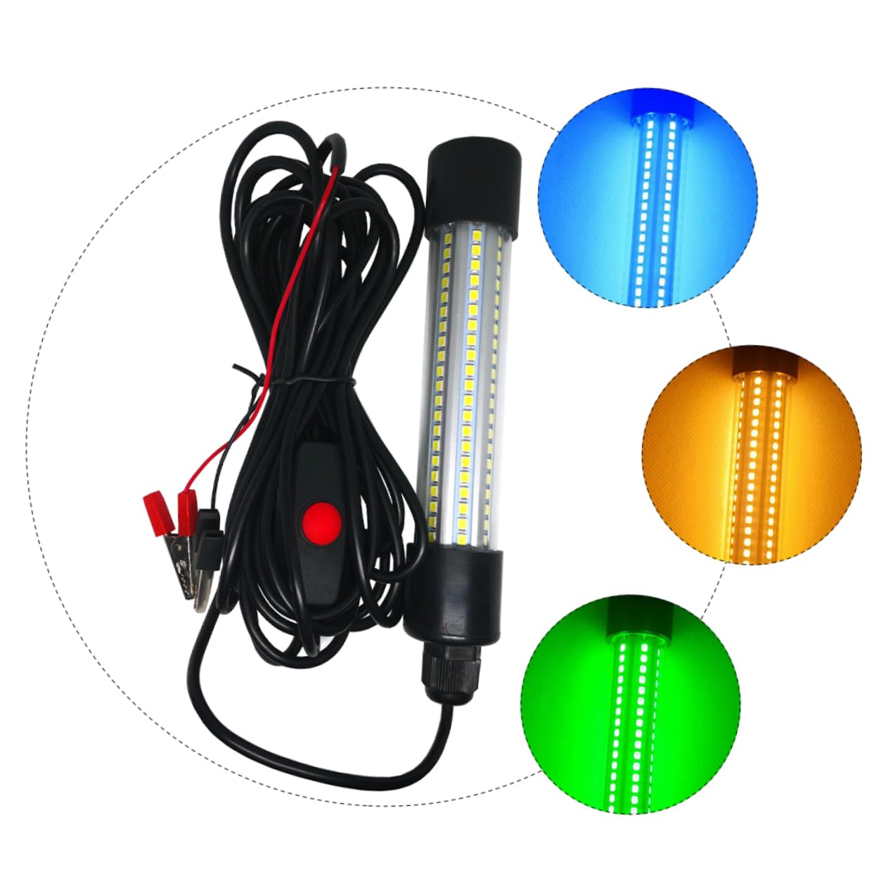 BRIGHTFUFU 13w Led Underwater Fishing Light Fish Lamp Night Fishing Fresh Salt Water