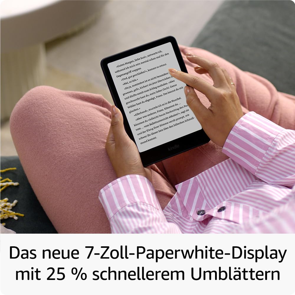 Der neue Amazon Kindle Paperwhite Signature Edition 32GB: Unser schnellster Kindle, automatische Frontlicht-Anpassung, kabelloses Laden, wochenlange Akkulaufzeit, jadegrün metallic, Kindle Unlimited