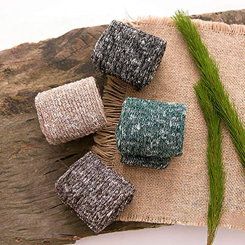 KESYOO Meias Desleixadas Extralongas Meias de Algodão Vintage para Outono Inverno Estilo Ã‰tnico Mei