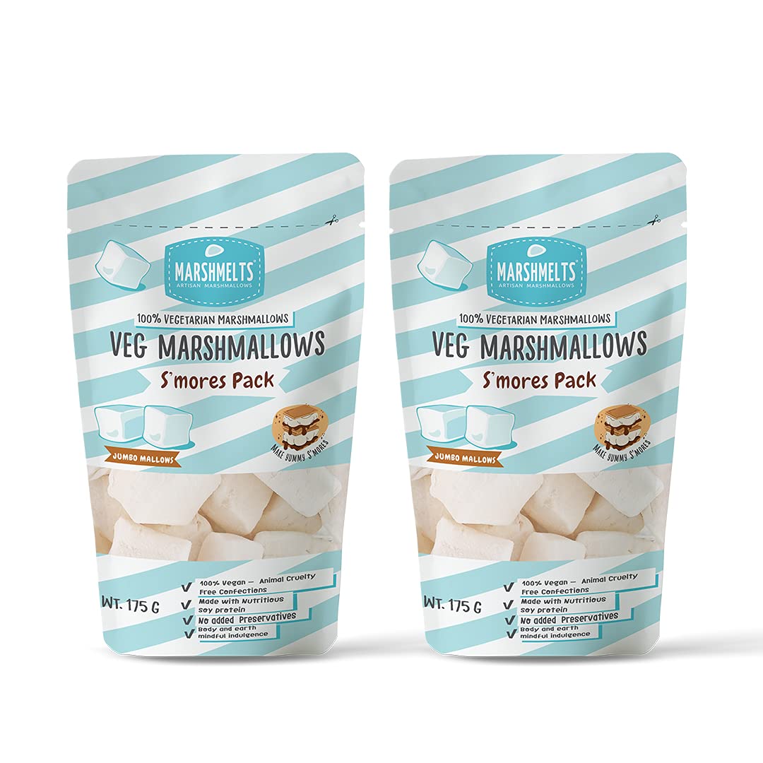 Kandee Factory Marshmelts Plant Protein Vegetarian S’mores Barbecue Kit - Genuine 100% Vegetarian made at Kandeefactory