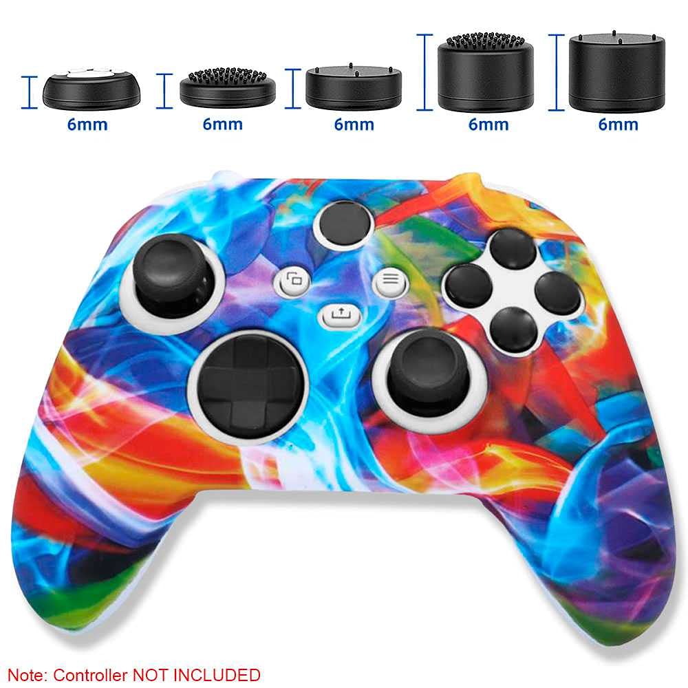 OcioDual Custodia Protettiva in Silicone Compatibile con Controller XBox X/S Water transfer Multicolore Antiurto Antiscivolo
