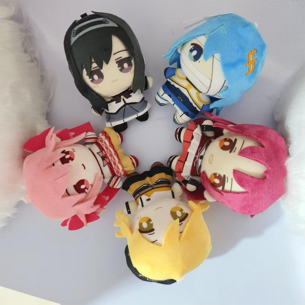 Zhongkaihua KanameMadoka Plüsch-Schlüsselanhänger, 10 cm, Anime, weiche gefüllte Figur, niedlicher Kawaii-Plüsch-Anhänger, Sammlerstück, Schreibtischdekoration, Geschenk