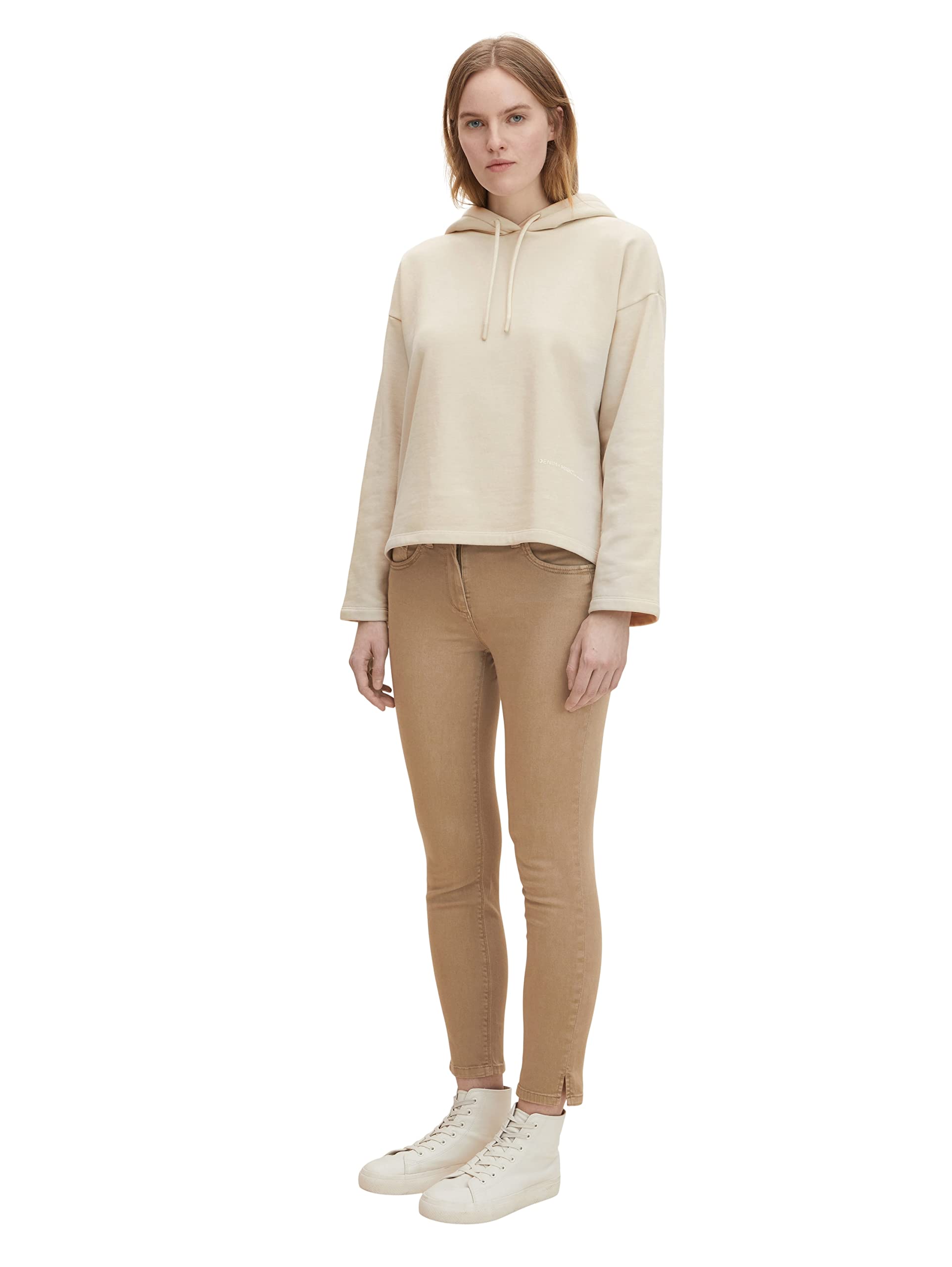 TOM TAILOR Women's 1030611 Pants, 28722-Dark Sepia, 36W / 28L