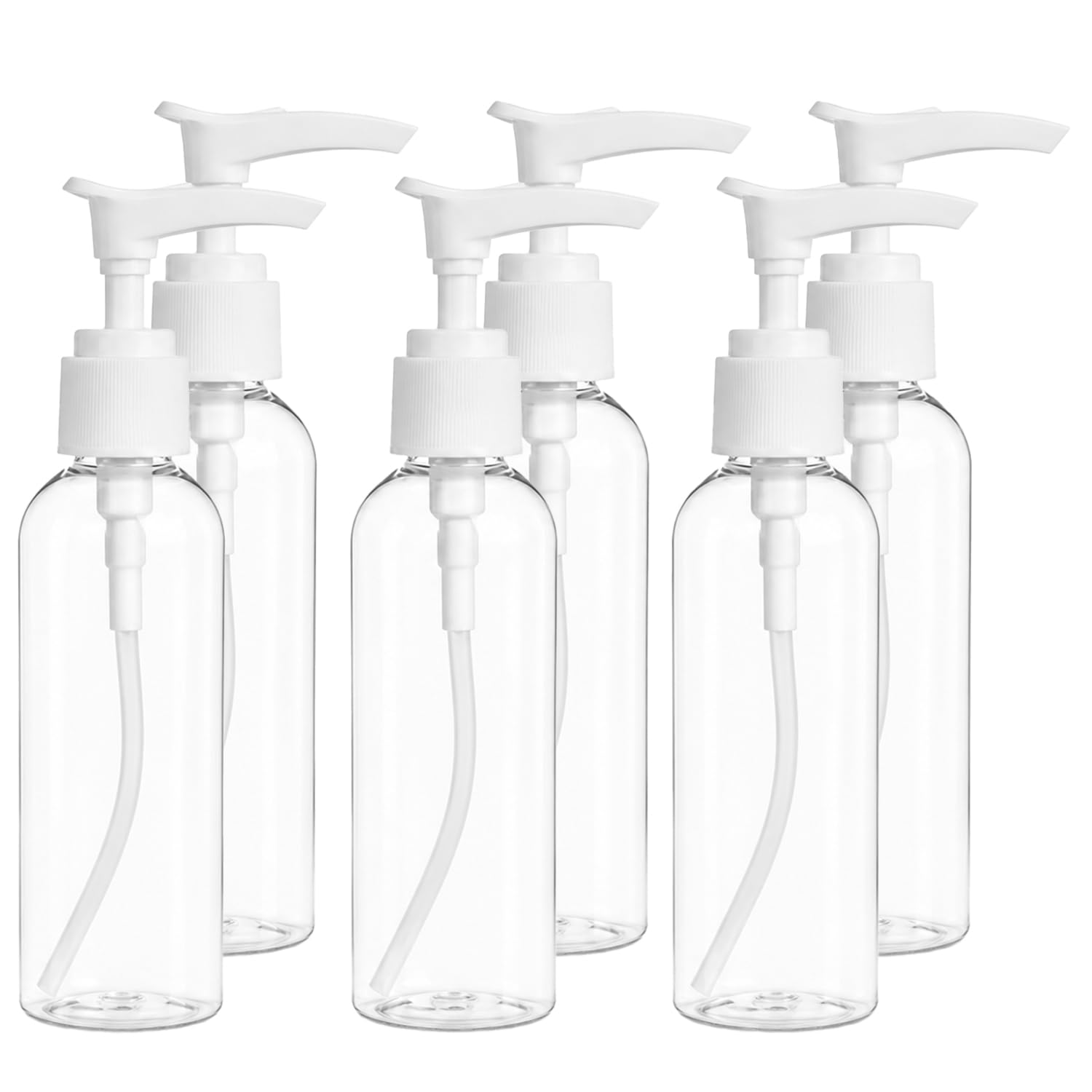 Ecommer 100ml Travel Pump Bottles, Leak Proof, Refillable Plastic Containers for Toiletries, Lotion, Soap, Shampoo – Pack of 6-image-21