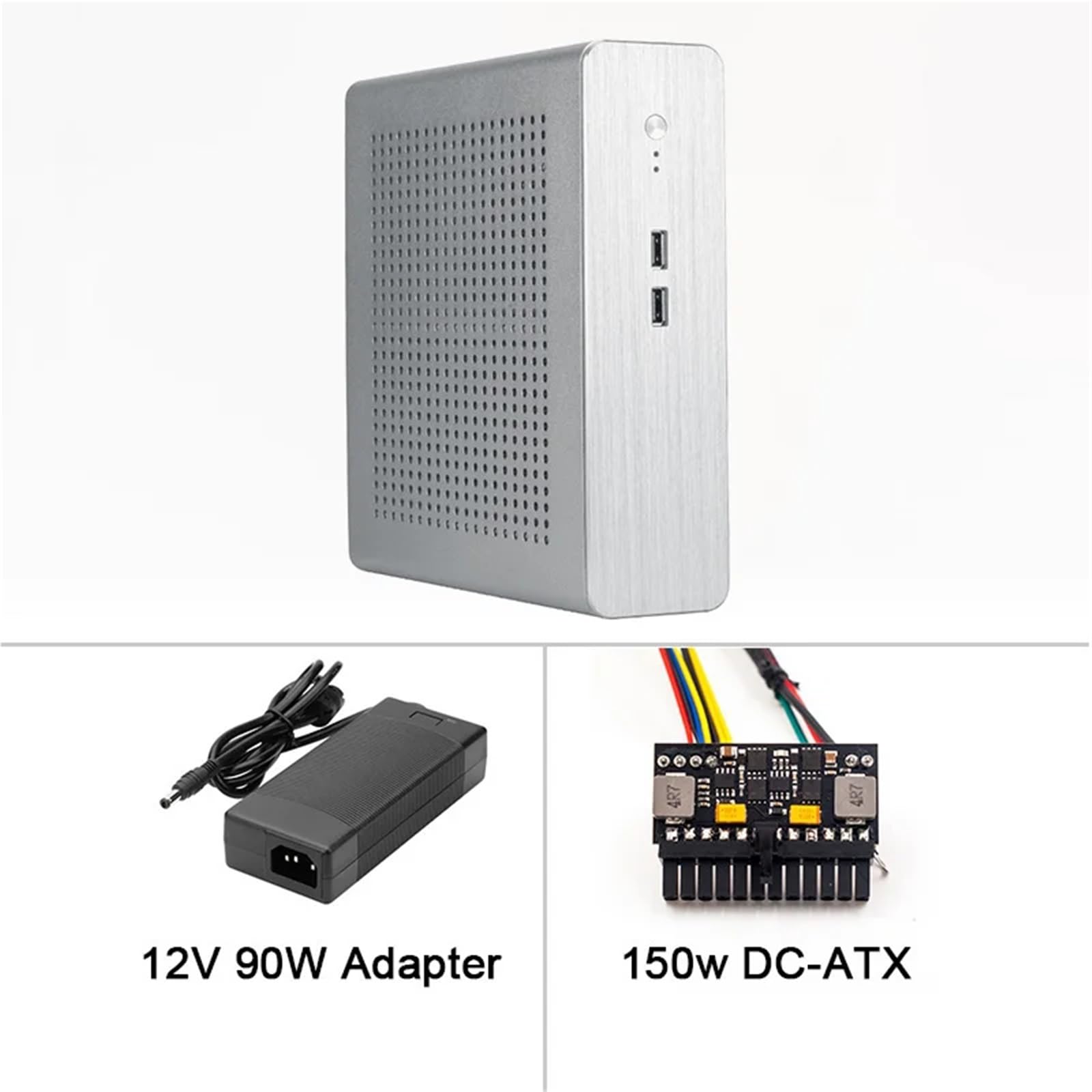Obudowa G60 w całości aluminiowa mini obudowa PC HTPC ITX Power USB2.0 obudowa komputera stacjonarnego z zasilaczem do domu i biura